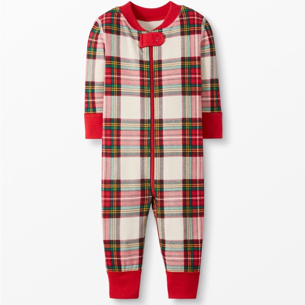 Hanna Andersson Holiday Print Baby Zip Sleeper